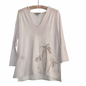 Tommy Bahama Cotton Hooded Sweater Sequin Palms